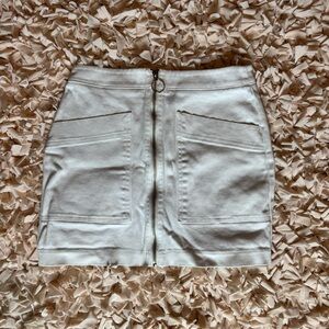 Forever 21 White Zippered Skirt